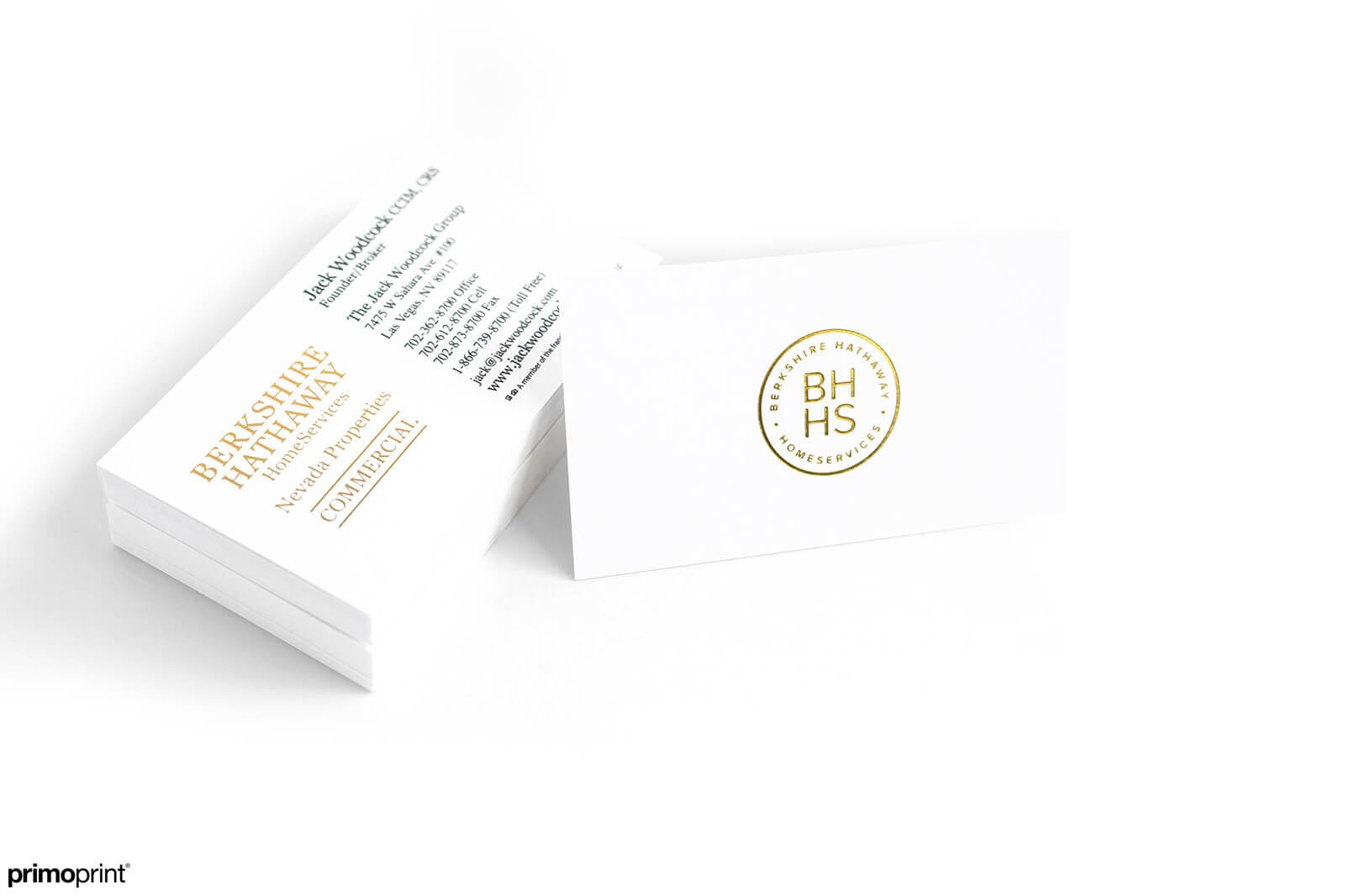 14pt Uncoated Business Card with Gold Stamped Foil 