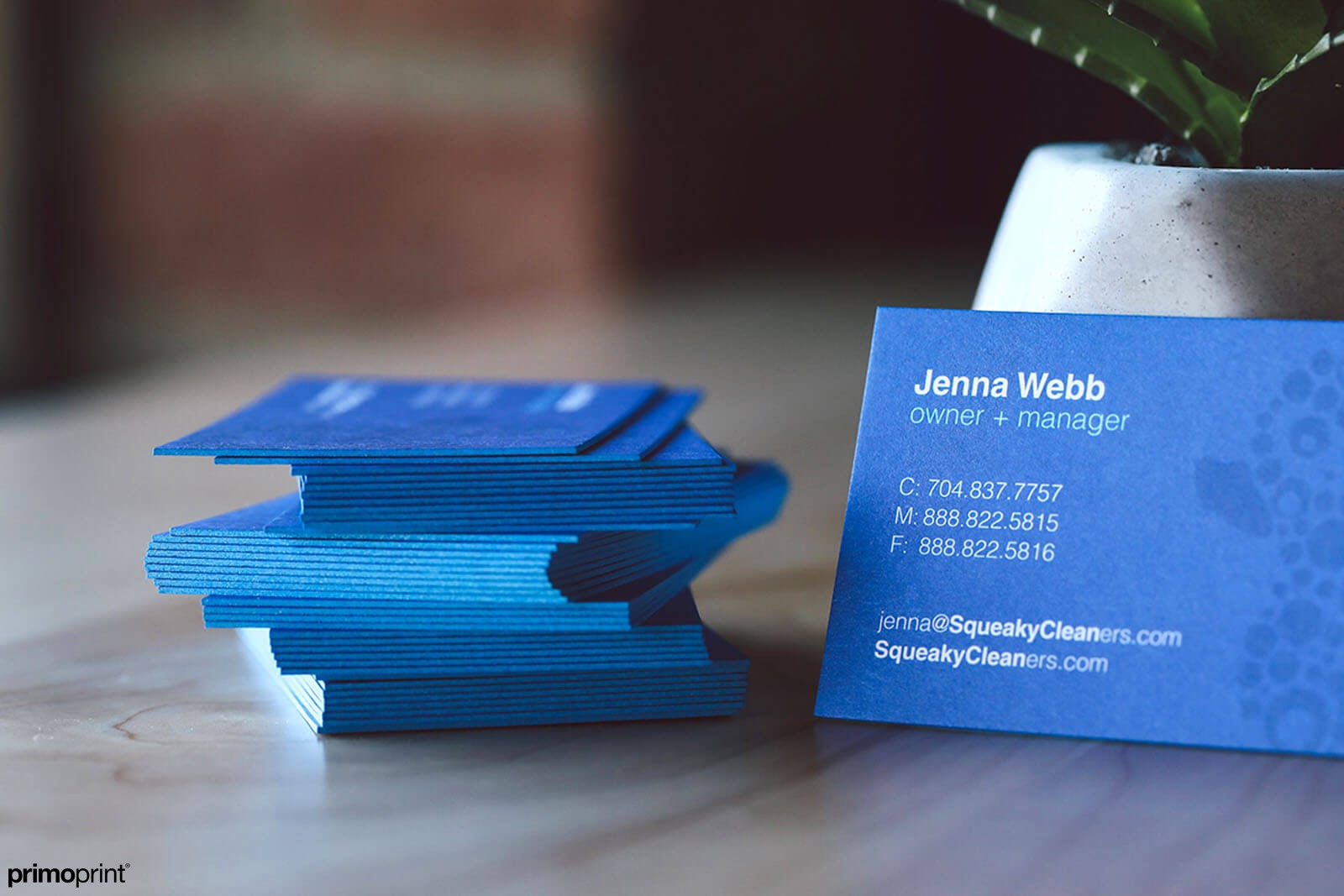 32pt Business Card with Blue Painted Edge 
