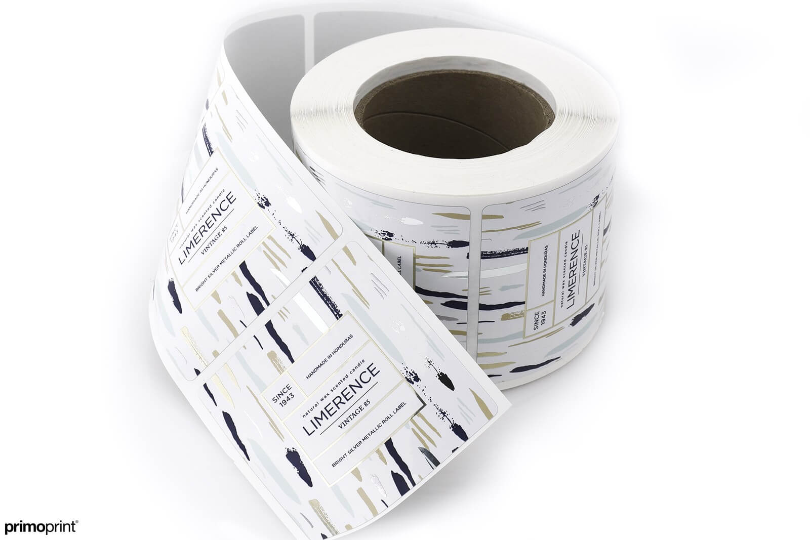Bright Silver Metallic Roll Label