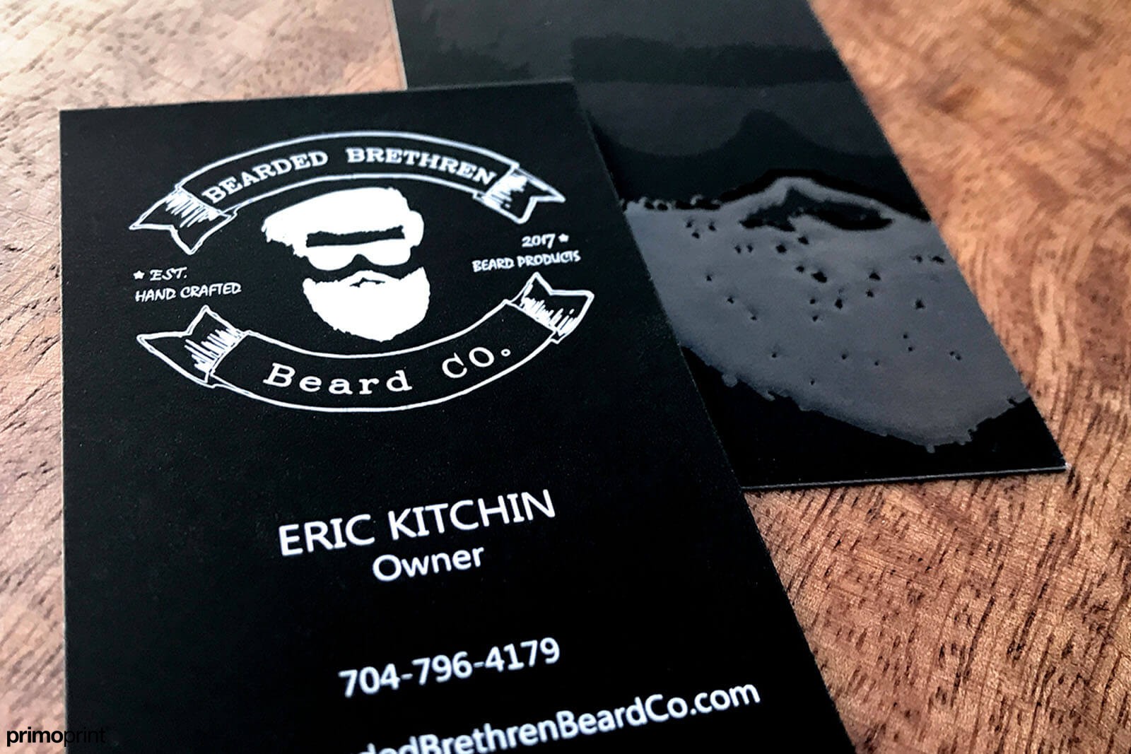 19pt Velvet with Raised Spot UV Business Card
