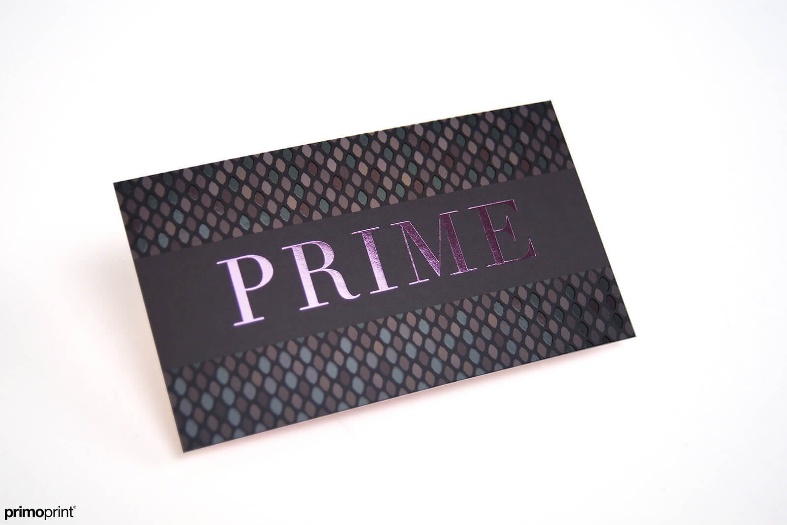 19pt Silk Business Card with Soft Pink Stamped Foil