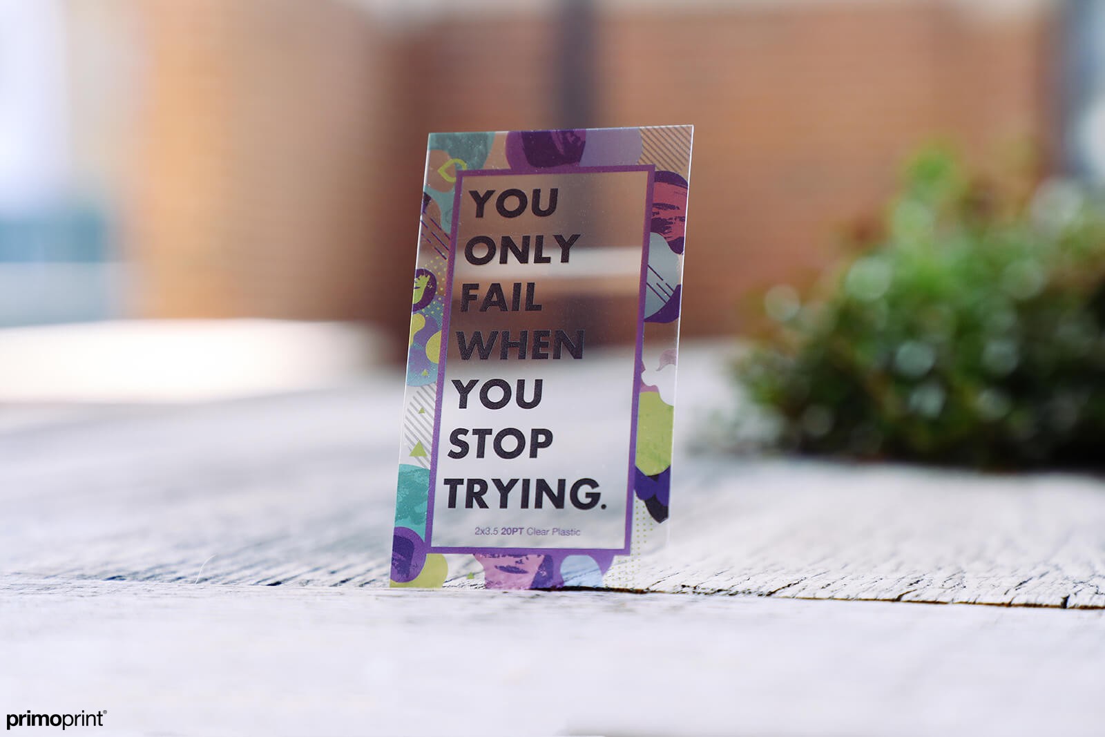 20PT Clear Plastic Card