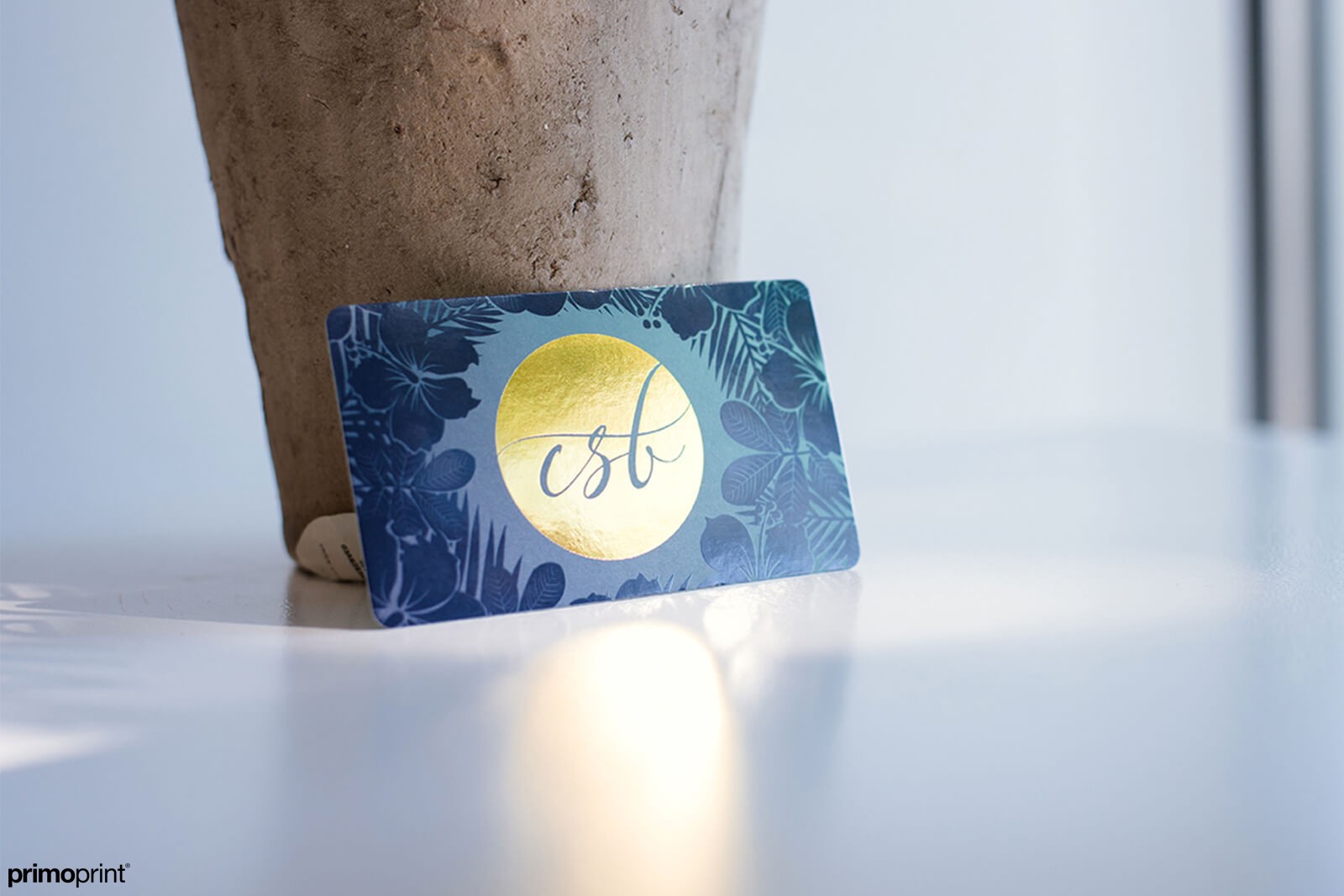19pt Silk Business Card with Gold Stamped Foil