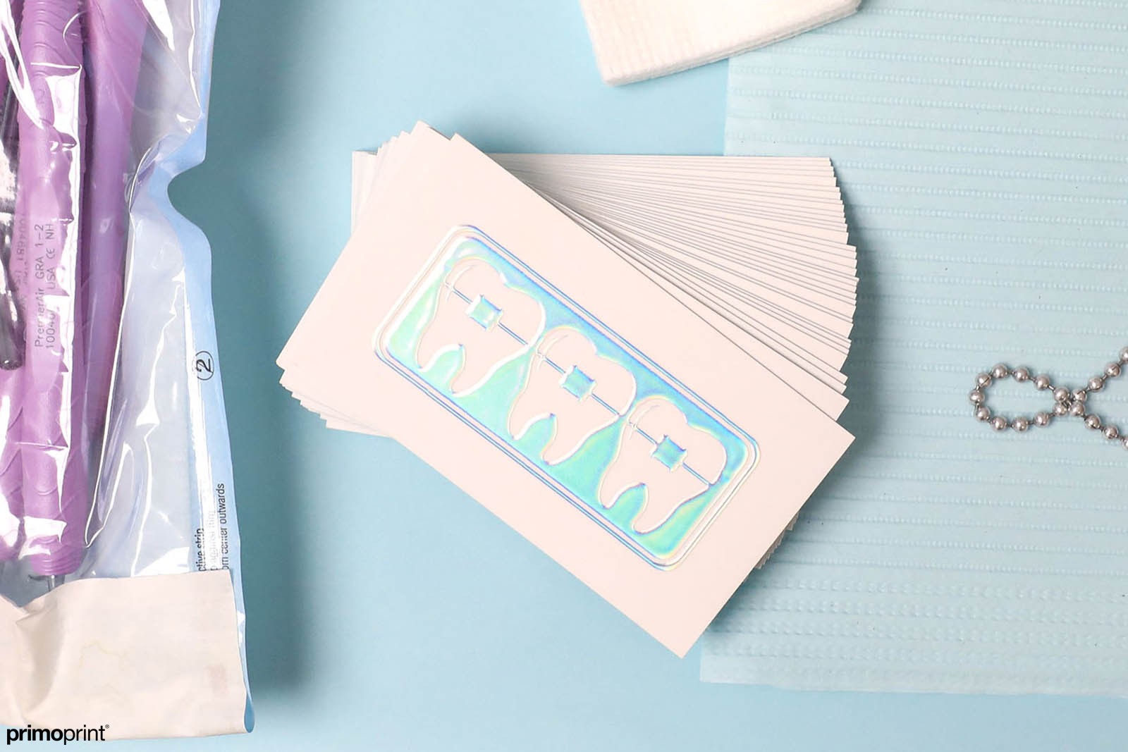 19pt Velvet Business Card with Raised Holographic Foil