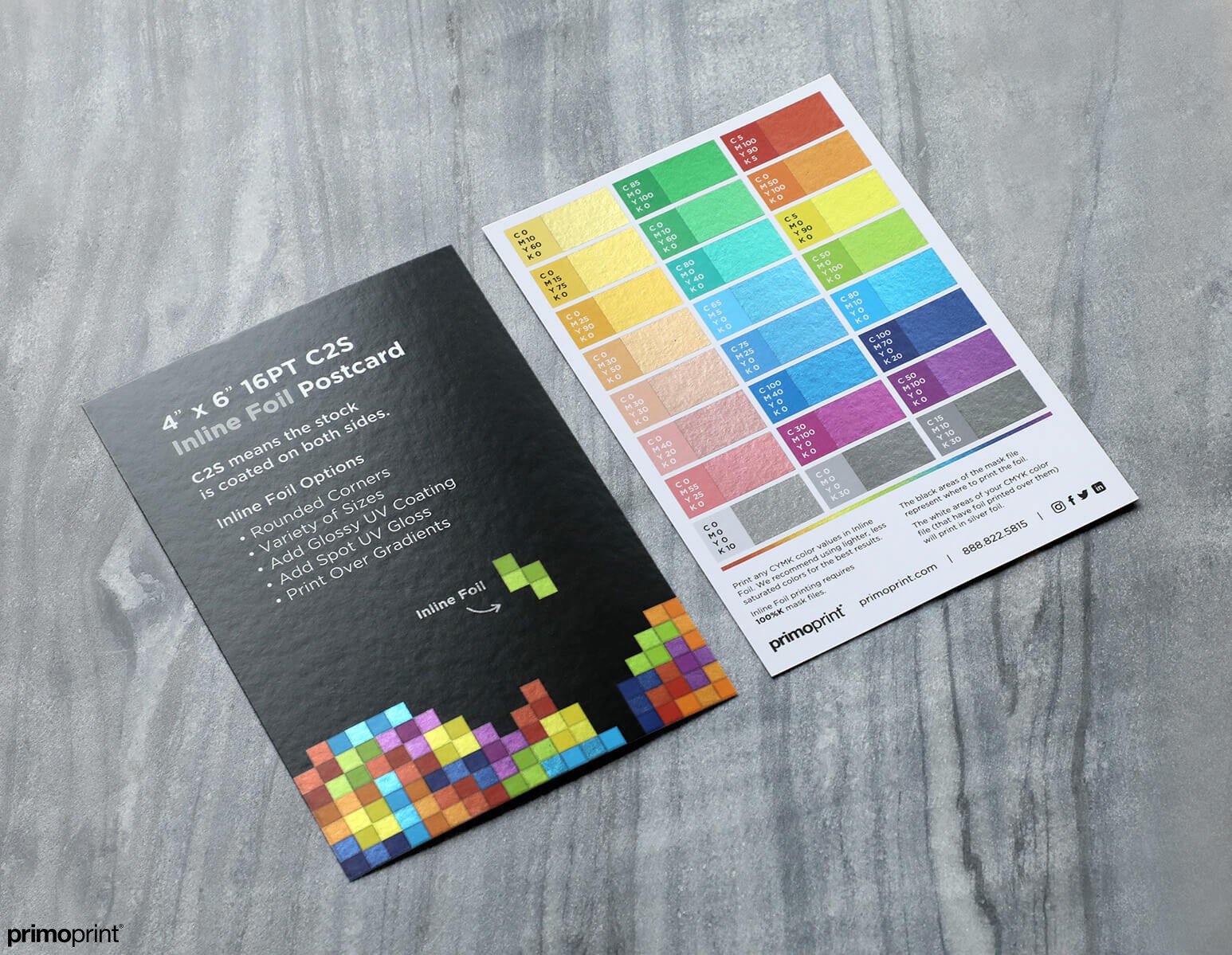16PT C2S Inline Foil Postcard