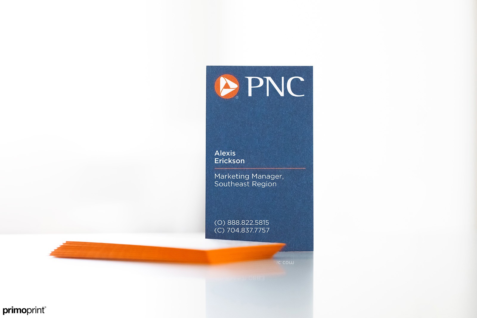 32pt Business Card with Orange Painted Edge