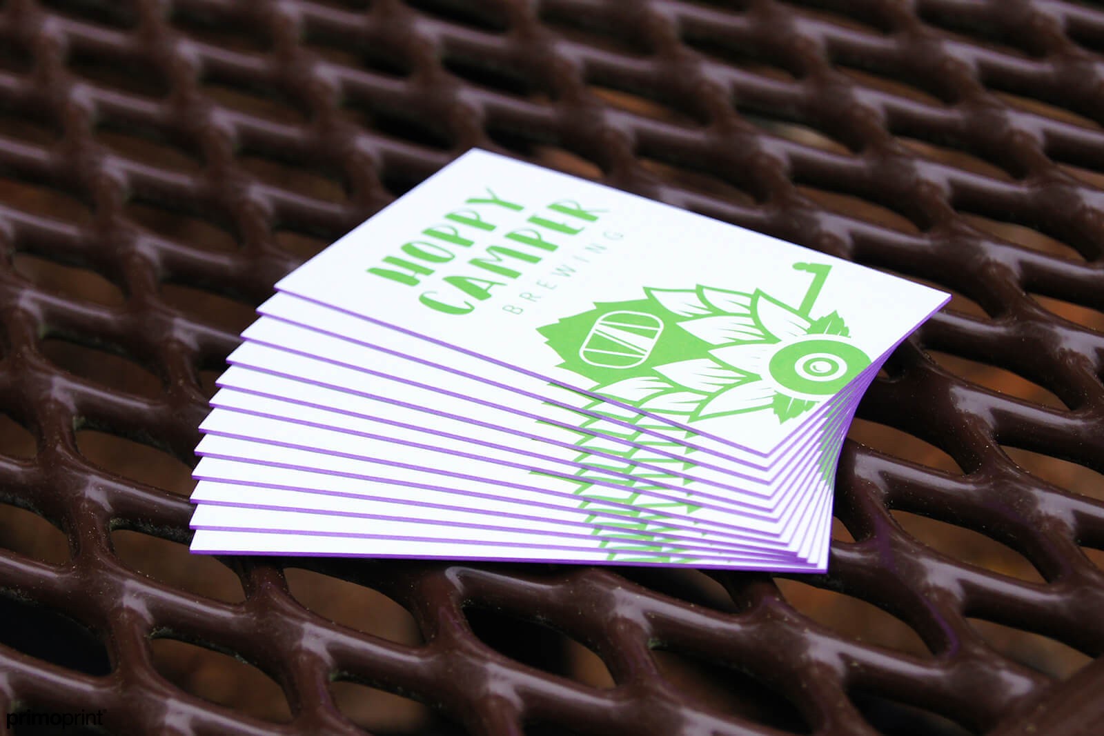 32pt Purple Painted Edge Business Card
