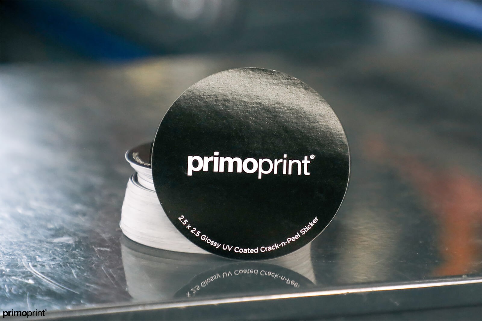 Glossy UV Coated Crack-n-Peel Sticker