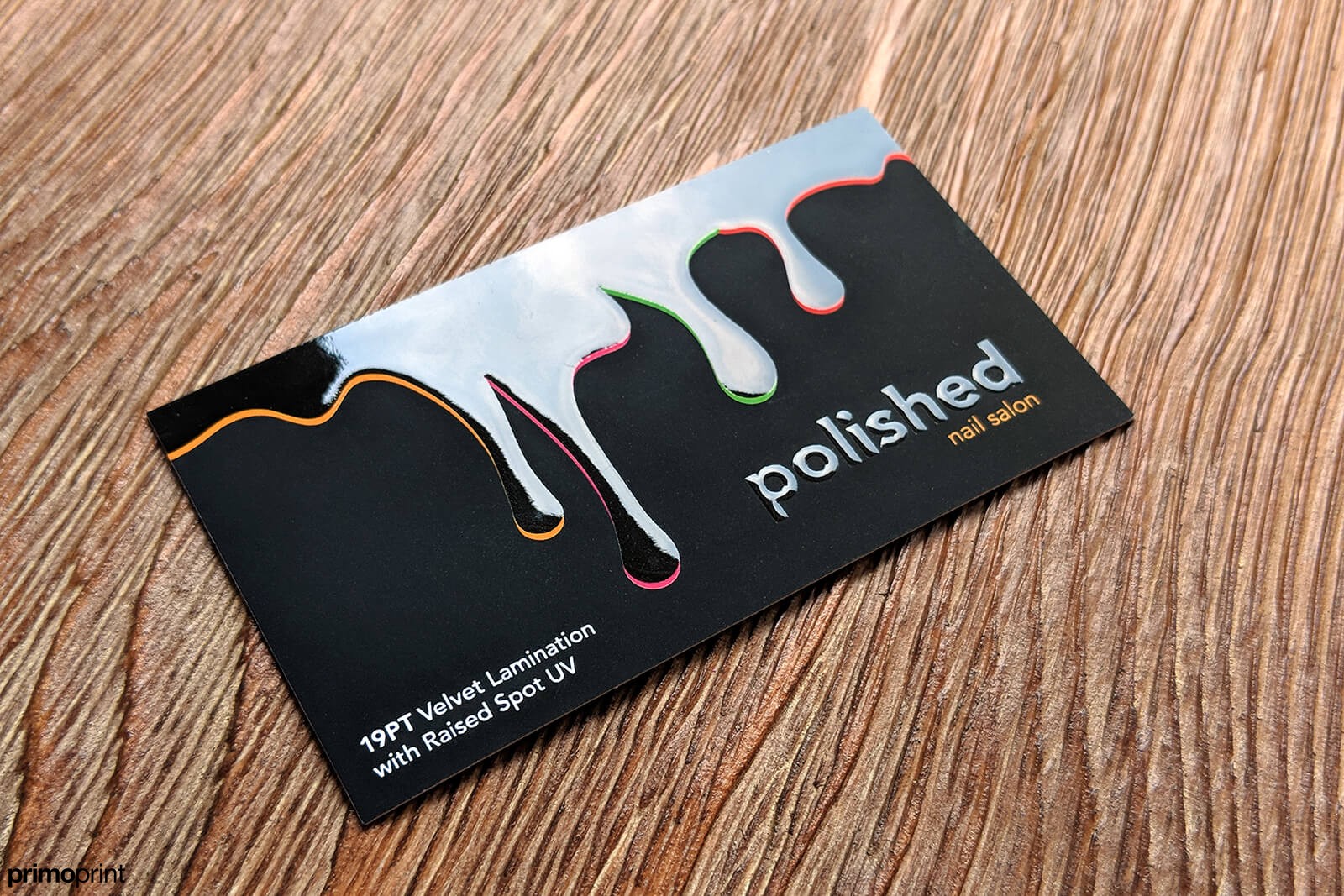 19pt Raised Spot UV Business Card