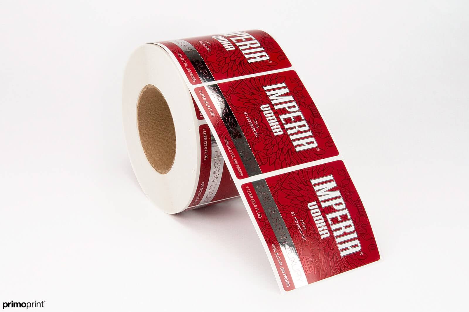 Bright Silver Metallic Roll Label