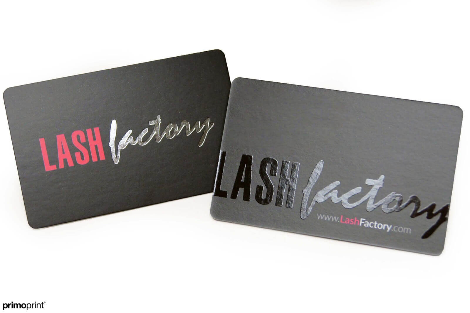 19pt Silk Business Card with Silver Stamped Foil and Spot UV