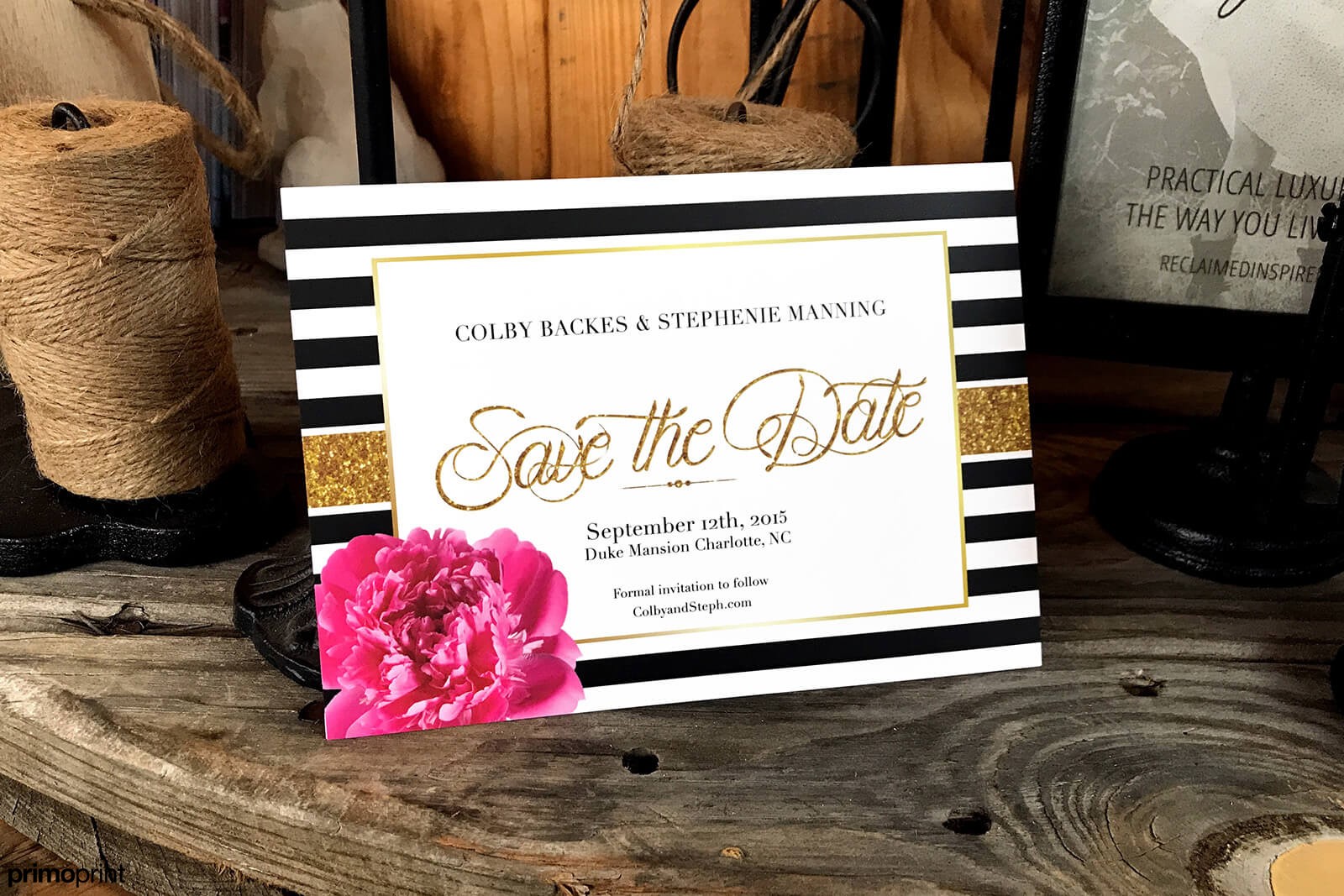 Silk Laminated Wedding Invitation