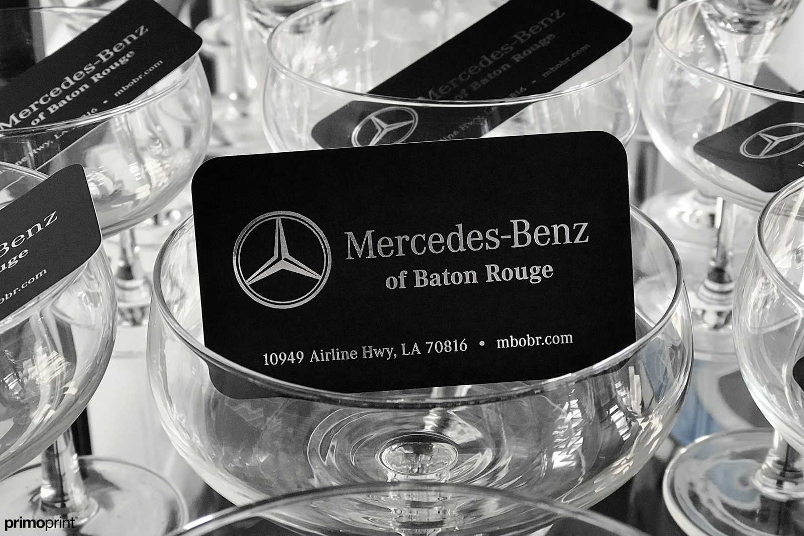 19pt Silk Business Card with Silver Stamped Foil