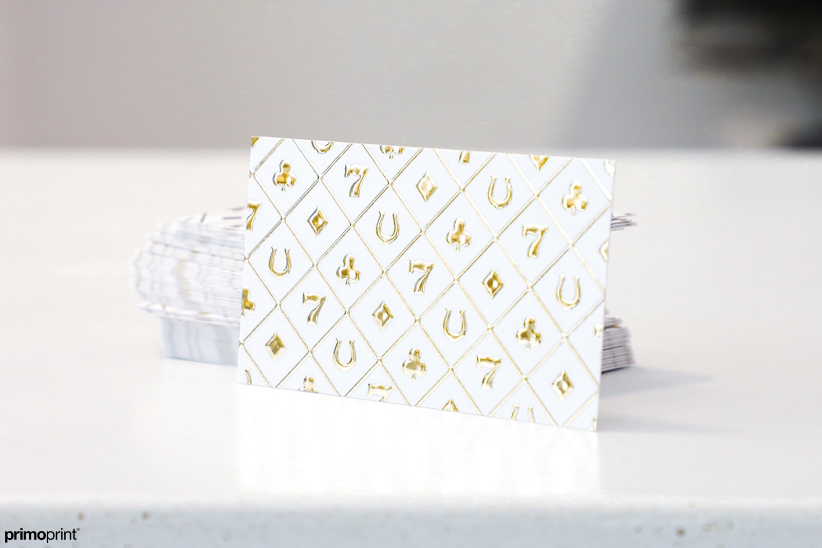 19pt Velvet Business Card with Raised Gold Foil